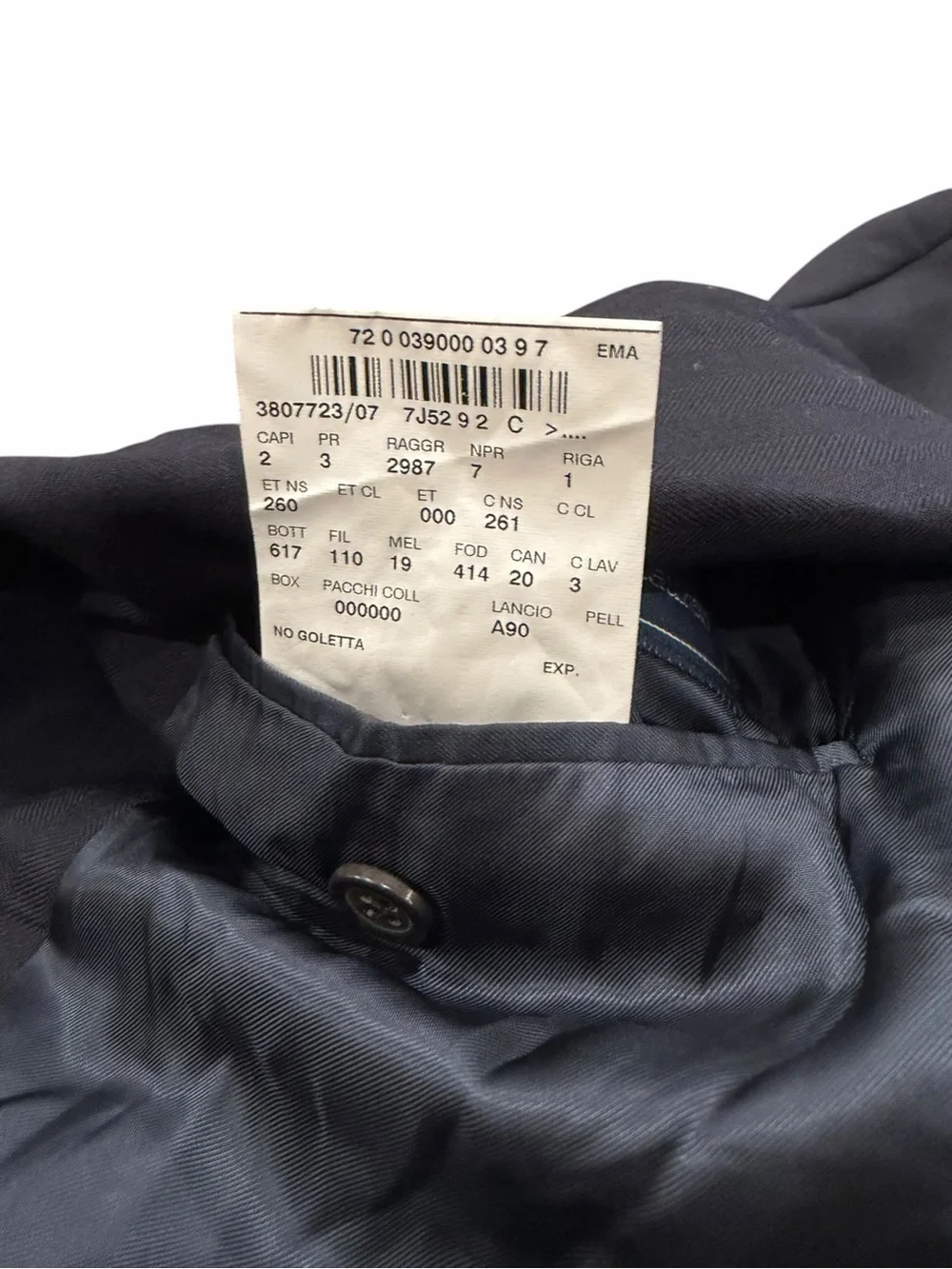Polo Ralph Lauren Men's Navy Two-Button Wool Italian Sport Coat 38